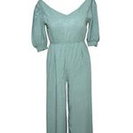 Sage Green Open Back Jumpsuit Sz Small Photo 0