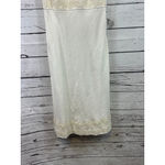 Women's J.Crew White Linen Mini Dress with Beige Trim Size 4 Photo 3