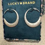 Lucky Brand  shiny swoop moon hoop earrings Photo 1