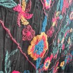 ZARA  Black Floral Embroidered babydoll Blouse top SMALL SWISS DOTS NEW Photo 4