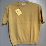 Vintage Woman Pringle of Scotland Yellow Gold Sweater Size 38 100% Cashmere Photo 3