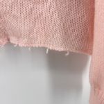 Wooden Ships  Pink Mohair Blend Distressed Knit Sweater Women's M/L Soft Photo 3