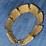 Gold Plated Flat Rectangular Link Bracelet Gold Photo 8