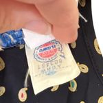 Vtg Neiman Marcus Black Paisley Shirred Secretary Dress sz 10 Modest Union 80s Photo 5