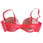Anthropologie By Eloise Neon Pink Coral Mesh Swiss Dot Convertible Strap Bra 34C Photo 2