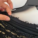 Balmain  Off The‎ Shoulder Metallic Cropped Top Black Gold FR 38 US 6 Photo 7