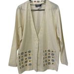 Vintage Blazer Medium Cotton Lightweight Cream Geometric Designs Lilly Sports Photo 0