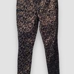 L'Agence  Women's Black Gold Jyothi Velvet Split Ankle Pants Size 25 NWOT Photo 0