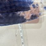 Kori America Womens Tie Dye Line Blend Button Down Shirt Blue White Tunic Medium Photo 11