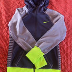 Nike  Ladies Therma-FIT Full-Zip Fleece Hoodie Purple Green Size Small Photo 0