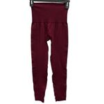 Homma Burgundy Shape Wear Belly Control Leggings Nylon Spandex Blend Women Small Red Photo 3