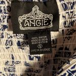 Angie Flora  ruffle dress size small Navy blue and white Photo 3