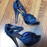 Camille La Vie  Sparkle Blue Peep Toe Pumps S8 Photo 1