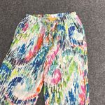 Jams World  Paisley Rain cropped pants geometric pink green blue size small Photo 1