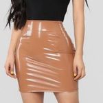 tan leather skirt Size L Photo 0