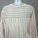 ZARA Top Twist Front Semi-Sheer Off-White Size Medium Long Sleeve V-Neck Women Photo 7