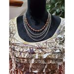 Investments Multicolor Tiered Ruffles V Neck Long Sleeve Ruffle Top Blouse XL Photo 1