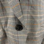 Free People  Rianne Plaid Single Button Blazer puff sleeve Size Large Photo 3