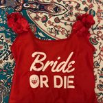 Private Party “Bride or Die” Red One Piece Swimsuit Photo 1
