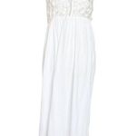 For Love & Lemons  White Open Back Maxi Wedding Dress Boho Sexy Halter Gown Small Photo 0
