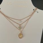 LC Lauren Conrad New Lauren Conrad 3 tier gold gemstone necklace set 16” Photo 1