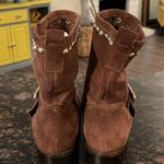 INC  CONCEPTS SUEDE STUDDED BROWN BOOTIE Photo 2