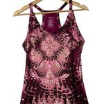 Danskin  Yoga Pink & Purple Floral Printed Racerback Athletic Tank Top M Photo 0