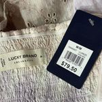 Lucky Brand  Medium Peplum Corset Top Tie-Dye Sleeveless Ruffled Sweetheart Neck Photo 7