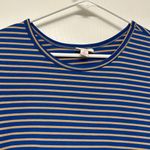 LuLaRoe Women's  Striped Blue Yellow/GOLD Hi-Low Carly Dress Size Small EUC #2362 Photo 1