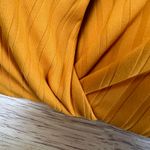 Shade & Shore  Women's Golden Yellow Ribbed Bikini Top - Size 34D - NWT Photo 3