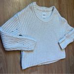 Aerie ‎ Oversized Chunky Knit Cream Sweater Women’s XS-M Cozy Pullover Christmas Photo 1