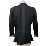 Smythe Women's Black One Button Collared Long Sleeve Blazer Coat Jacket Size 12 Photo 2