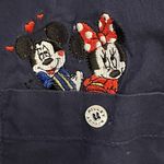 Disney Vtg‎  Mickey Unlimited In Love Couples Small Long Sleeve Embroidered Shirt Photo 2