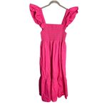 Anthropologie  o.p.t Tuscany Dress Size Medium Magenta Cotton Midi Photo 5
