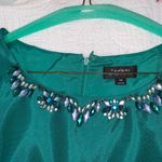 Tahari : Elegant Teal Sleeveless Rhinestone Dress – Perfect for Any Occasion Photo 5