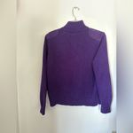 Ralph Lauren Lauren  purple turtleneck full zip sweater L 100% cotton Photo 10