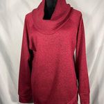 Ideology Women's Cowl Neck Pullover Long Sleeve Red Black Shirt Sweater Sz L Photo 0