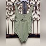 ZARA  sage green scoop neck one piece swim suit Photo 2