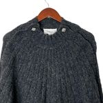 Ba&sh  Barthy Jumper Wool Mohair Gray Rhinestone Detail Sweater Size M FLAWED Photo 8