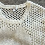 Delia’s Y2K crochet knit pullover sweater, cropped, off white sz S Photo 10