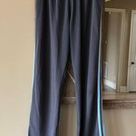 The Comfy Track Pants Sweatpants Womens Small Gray Blue Stripe Photo 2