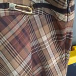 New Jones Wear Studio Brown and Tan‎ Plaid Long Skirt with Belt Dress Size 16 Photo 4