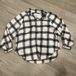 American Eagle Womens M Plaid Amazingly Soft Flannel Balloon Sleeve Button Down Photo 0