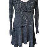 Vocal | Grey Tunic Top with Faith Cross & Wings, Sz S Photo 2