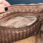 Vintage genuine leather Italian braided crossbody adjustable & removable straps Brown Photo 6