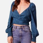 Band of Gypsies Band of the Free Camille Wrap Cropped Top M NWT Photo 0