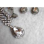 Nicole Miller New  Elegant Bridal/Prom/Pagent Rhinestone Teardrop Necklace Set Photo 3