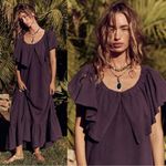 Free People  Lynne Midi Dress in Elderberry Size Small NWT Western Bohemian Fall Photo 1