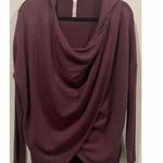 Athleta Purana Wrap Burgundy Sweatshirt Photo 3