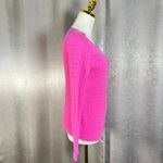 Ralph Lauren Lauren  Petite Cable Knit Sweater Crew Neck Button Detail pink M Photo 2
